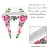 2 Pieces Scrub Caps Women Dental Scrub Caps Surgical Caps for Kitchen Watercolor Rose Leaves Peony Flowers view 4