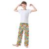 ALAZA Football Soccer Basketball Yellow Pajama Pants Long Sleep Pant Pajama Bottoms Elastic Waist with Pockets 13-14 Years view 2