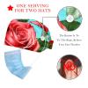 2 Pieces Scrub Caps Women Ponytail Scrub Cap Surgical Caps for Kitchen Red Roses Plant Leaves view 2