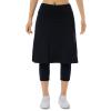Xioker Women Fleece Skirts with 3/4 Leggings,Knee Length Skirts Leggings Thermal&Winter Skirted Capris Skorts with Pockets(Black XS) view 2