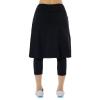 Xioker Women Fleece Skirts with 3/4 Leggings,Knee Length Skirts Leggings Thermal&Winter Skirted Capris Skorts with Pockets(Black XS) view 3