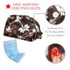 2 Pieces Scrub Caps Women Men's Scrub Cap Surgical Cap for Beauty Salon Wallpaper Shades Carpet Pattern Multicoloured view 2