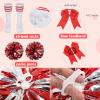 yolsun Cheerleader Costume for Girls Cheerleading Kids Dress up Halloween Cute Uniform High School Cheer leader OutfitRed, 12-14 Years view 3