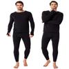 gagli Thermal Underwear Set for Men Long Johns with Fleece Lined Warm Base Layer Top Bottom Set for Cold Weather (Black, S) view 3