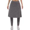 Women Fleece Skirts Zipper Leggings,Knee Length Skirts Leggings Thermal&Winter Skirted Capris Skorts Zipper Pockets(Khaki Full Length S) view 2