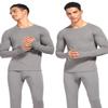 gagli Thermal Underwear Set for Men Long Johns with Fleece Lined Warm Base Layer Top Bottom Set for Cold Weather (Grey, XXL) view 2
