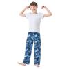 ALAZA Shark Neon Blue Pajama Pants Long Sleep Pant Pajama Bottoms Elastic Waist with Pockets 9-10 Years view 2