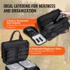 VEVOR Gun Bag with Detachable Baffles & 6 Magazines Shooting Handgun Bag for Outdoor Hunting Shooting Pistol Bag Case (2 Removable Pistol Bags, Black, 13 x 7.9 x 9.1 in) view 2