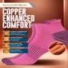 Doctor's Select Copper Compression Socks for Women and Men - 4 Pairs | Arch Support | Ankle Socks | Blue, Light Blue, Purple, Pink view 3
