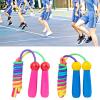 XANHOY Skipping Rope Kid Jump Rope For Children Wood Handle & Woven Cotton Jumping Rope 2.4m/7.87Feet Christmas Birthday view 2