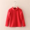 Betadog Toddler Baby Girl Basic Solid Color Turtleneck T Shirt Top Long Sleeve Soft Cotton Clothes for (Red, 4-5 Years) view 3