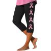 Breast Cancer Patterned Leggings for Women High Waisted Soft Yoga Pants Casual Stretch Non See Through Workout Tights view 1
