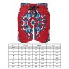 DJUETRUI Mens Swim Trunks Quick Dry Swim Shorts Red and Blue Bathing Suit for Men Drawstring Casual Shorts Swimwear S view 2