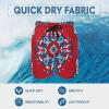 DJUETRUI Mens Swim Trunks Quick Dry Swim Shorts Red and Blue Bathing Suit for Men Drawstring Casual Shorts Swimwear S view 4