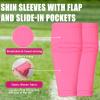 Soccer Shin Guards Toddler and Kids, Shin Pads Set with Shin Sleeves and Long Soccer Socks for Age 2-4 Boys and Girls, Lightweight Soccer Equipment (Rose Red, S) view 4