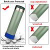 2PCS Silicone Water Bottle Boot for Stanley All Day Slim Bottle 20oz, Anti-Slip Protective Sleeve Bottom Bumper Protector for Stanley AeroLight Transit Bottle (Navy Blue) view 3