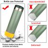 2PCS Silicone Water Bottle Boot for Stanley All Day Slim Bottle 20oz, Anti-Slip Protective Sleeve Bottom Bumper Protector for Stanley AeroLight Transit Bottle (Yellow) view 3