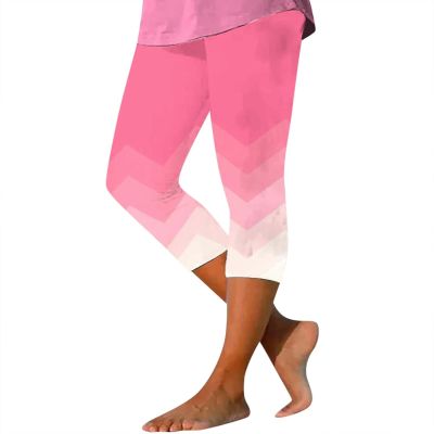 Breast Cancer Patterned Leggings for Women High Waisted Soft Yoga Pants Casual Stretch Non See Through Workout Tights