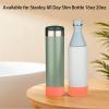 2PCS Silicone Water Boot for Stanley All Day Slim 20oz, Anti-Slip Protective Sleeve Bottom Bumper Protector for AeroLight Transit (Orange) view 2