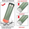 2PCS Silicone Water Boot for Stanley All Day Slim 20oz, Anti-Slip Protective Sleeve Bottom Bumper Protector for AeroLight Transit (Orange) view 3