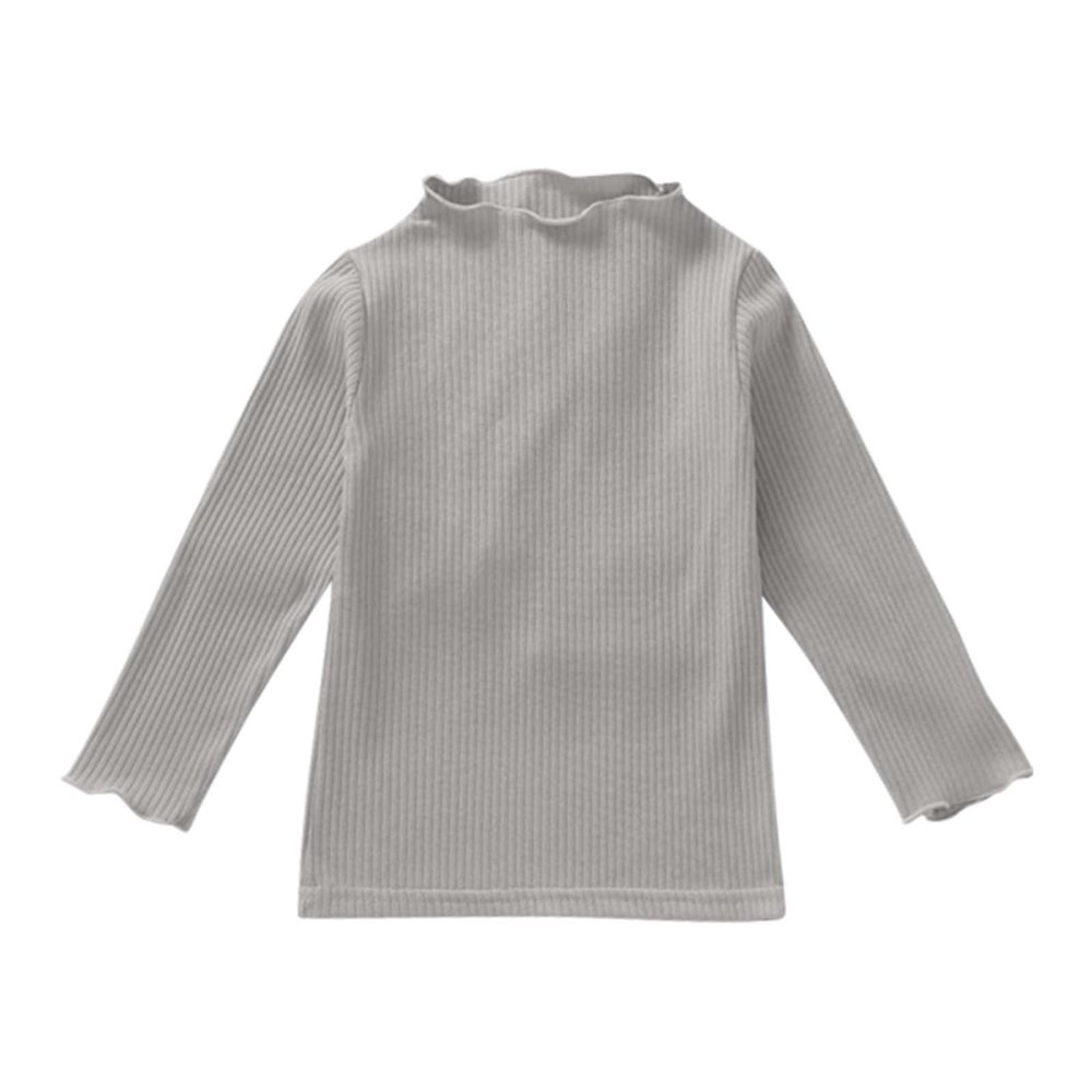 Betadog Toddler Girl Boy Shirt Turtleneck Pullover Solid Shirt Long Sleeve Fall Warm Top Tees Clothes (Grey, 7-8 Years)