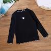 Betadog Toddlers Baby Boys Girls Basic Solid Color Turtleneck T-Shirt Tops Cotton Mock Neck Long (Black, 6-7 Years) view 3