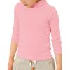 Betadog Little & Big Kids Soft Cotton Midweight Long Sleeve Turtleneck Shirts Fall Winter Clothes (Pink, 5-6 Years) view 4