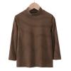 Betadog Boys Girls Thermal Tops Kids Winter Undershirt Stripe Turtleneck Baselayer Long Sleeve T (Khaki, 11-12 Years) view 2
