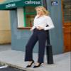 JEKAOYI Womens Casual High Waist Straight Leg Pants Stretchy Button Business Dress Work Pocket Trousers Navy Blue view 4