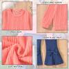 HINTINA 3T Girl Clothes Toddler Little Girls Fall Outfits Pink Sweatsuit Denim Bell Bottom Flared Jeans Pants Set Winter Clothing 3-4T Years view 4