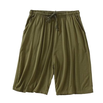 Men's Plus Size Pajama Shorts Soft Comfortable Breathable Lounge Shorts Casual Loose Drawstring Sleep Shorts (Green,4X-Large)