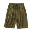 Men's Plus Size Pajama Shorts Soft Comfortable Breathable Lounge Shorts Casual Loose Drawstring Sleep Shorts (Green,4X-Large) view 1