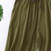 Men's Plus Size Pajama Shorts Soft Comfortable Breathable Lounge Shorts Casual Loose Drawstring Sleep Shorts (Green,4X-Large) view 2