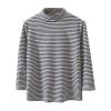Betadog Boys Girls Thermal Tops Kids Winter Undershirt Stripe Turtleneck Baselayer Long Sleeve T (White, 11-12 Years) view 2