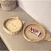 XANHOY For Creative Cartoon Animal Fruit Basket Hand Woven Rattan Round Serving Tray Food Storage Plate Candy Snack Bread Organ view 2