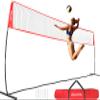 ZEALFEEL Volleyball Net, 20FT Volleyball Training Net Height Adjustable, Portable Freestanding Practice Net for Hitting or Serving Drills, Pop up Volley Ball Nets with Carry Bag for Backyard Outdoor view 1
