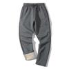 Yomcud Men's Winter Fleece Pants Heavyweight Warm Sherpa Lined Sweatpants Running Jogger Pants with Pockets (US, Alpha, Small, Regular, Long, Dark Gray) view 1