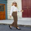 JEKAOYI Womens Casual High Waist Straight Leg Pants Stretchy Button Business Dress Work Pocket Trousers view 3