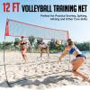 ZEALFEEL Volleyball Net, 12FT Volleyball Training Net Height Adjustable, Portable Freestanding Practice Net for Hitting or Serving Drills, Pop up Volley Ball Nets with Carry Bag for Backyard Outdoor view 2