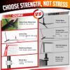 ZEALFEEL Volleyball Net, 12FT Volleyball Training Net Height Adjustable, Portable Freestanding Practice Net for Hitting or Serving Drills, Pop up Volley Ball Nets with Carry Bag for Backyard Outdoor view 3