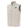 Antigua Men's Oatmeal Detroit Lions Fortune Full-Zip Vest view 1
