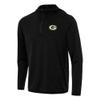 Antigua Men's Heather Black Green Bay Packers Tidy Quarter-Zip Pullover Hoodie view 1