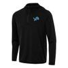 Antigua Men's Heather Black Detroit Lions Tidy Quarter-Zip Pullover Hoodie view 1