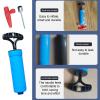 Erice Ball Pump, Soccer Ball Pump with Needle, Portable Sports Ball Hand Pump with Air Needle Air Nozzle, Volleyball Pump for Soccer Basketball Football Swim Inflatables view 3