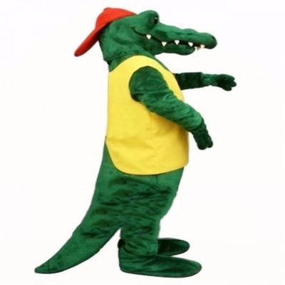 Tuff Gator Mascot Costume with Shirt & Hat Adult Size for Men & Women with Built-in Fan Inside the Head