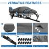 X AUTOHAUX Trailerable Boat Cover 600D Marine Grade PU Lined Bass Boat Cover for Bayliner Tri-Hull Fishing Runabout Boat 14-16ft Light Gray Beam Width Up to 90" view 4
