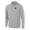 Antigua Men's Heather Gray Cleveland Browns Tidy Quarter-Zip Pullover Hoodie view 1