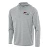Antigua Men's Heather Gray Denver Broncos Tidy Quarter-Zip Pullover Hoodie view 1