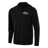Antigua Men's Heather Black Baltimore Ravens Tidy Quarter-Zip Pullover Hoodie view 1