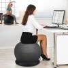 YXCUSAM Fitness Ball Chair, Portable Home Yoga Ball Chair with Inflatable Stable Base, Suitable for Adults/Pregnant Women (55cm) view 1